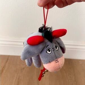 Disney Winnie The‎ Pooh Collection Eeyore W Bells Plush Toy Christmas Ornament